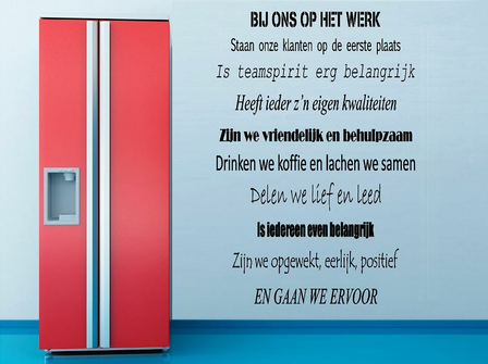 Bij ons op het werk (2). Muursticker