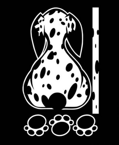 Dalmatiër ruitenwisser sticker