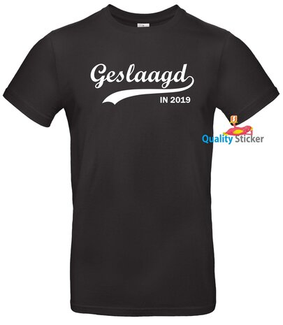 Geslaagd in (jaartal) heren t-shirt