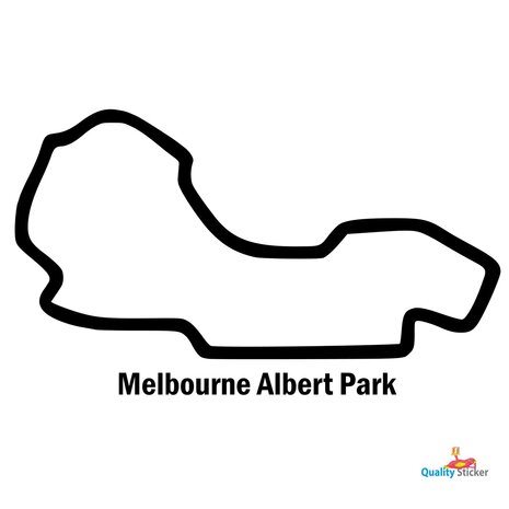 Race circuit Australie - Melbourne Albert Park muursticker