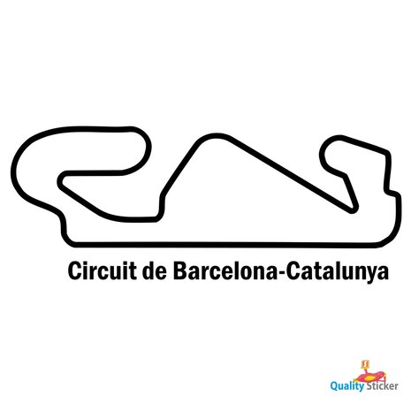 Componist Heel contrast Race circuit Spanje - Circuit de Barcelona-Catalunya muursticker -  Qualitysticker.nl - Meer dan alleen stickers