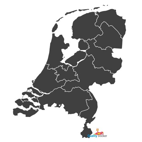 Nederland landkaart muursticker