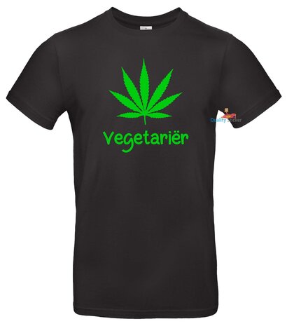 Vegetariër wietblad t-shirt