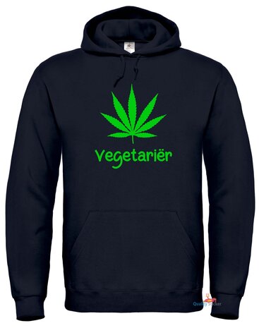 Vegetariër wietblad T-shirt of hoodie.