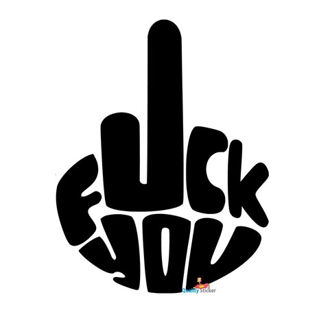 Fuck you hand autosticker