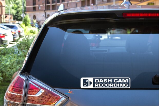 Dash can recording autosticker