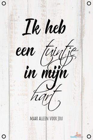 Ik heb een tuintje in mijn hart tuinposter