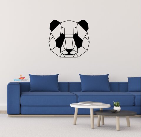 Panda hoofd geometrische muursticker