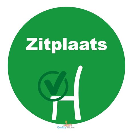 Zitplaats sticker 20 cm