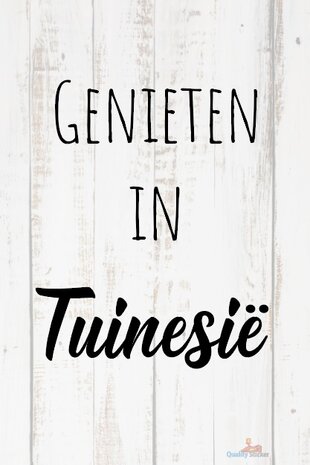 Genieten in Tuinesië tuinposter