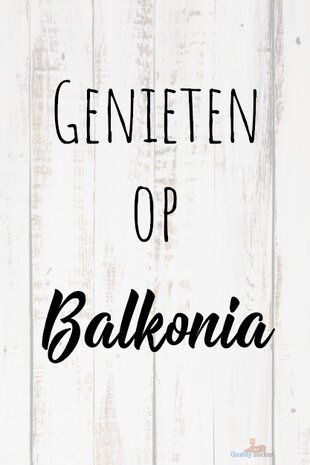 Genieten op Balkonia tuinposter