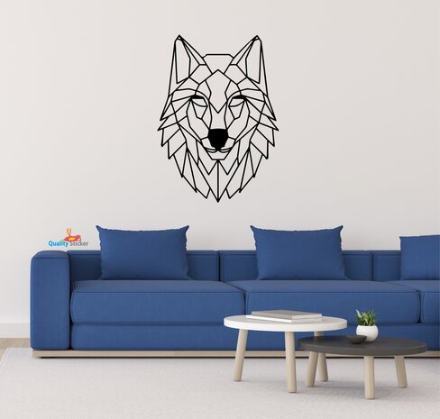 Wolf (3) geometrische muursticker