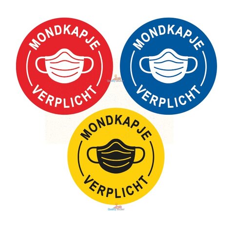 Mondkapje verplicht stickers