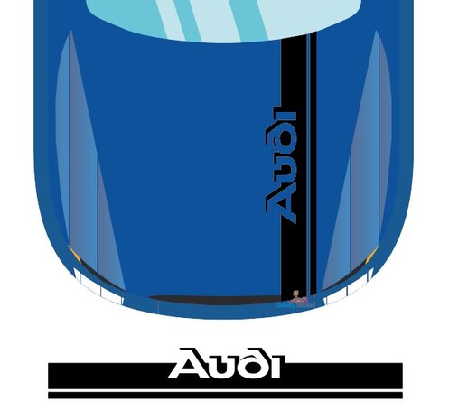 Motorkap striping Audi