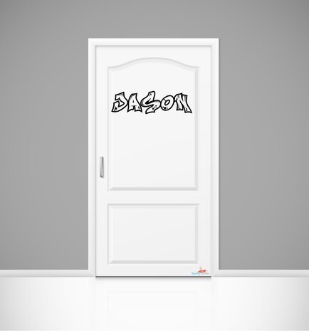 Graffiti naam deursticker