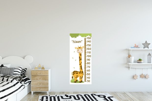 Giraf groeimeter met naam