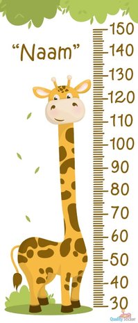 Doorbraak Derbevilletest ik ben trots Giraf" groeimeter met naam. Leuk voor in de kinderkamer. -  Qualitysticker.nl - Meer dan alleen stickers