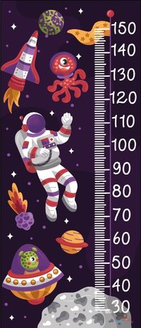 In de ruimte groeimeter