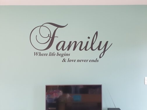 Family where life begins & love never ends muursticker