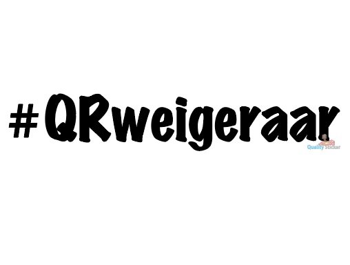 #QRweigeraar sticker