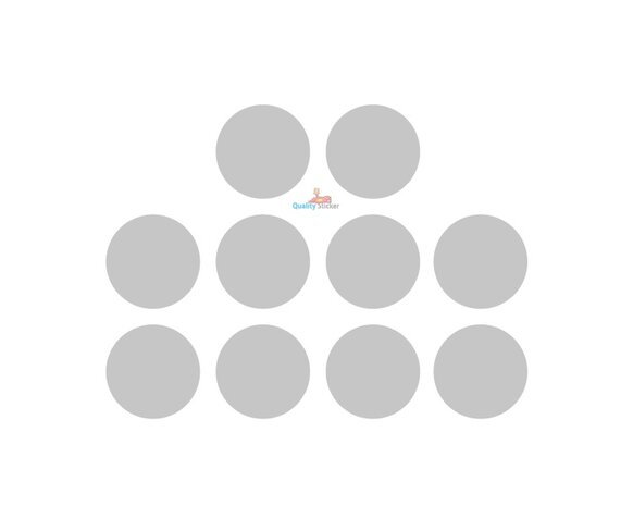 Cirkels set van 10 - statische raamfolie frost
