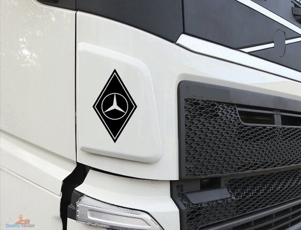 Mercedes hoekschild stickers