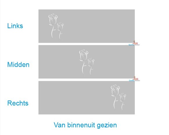 Rozen horizontaal zelfklevende raamfolie