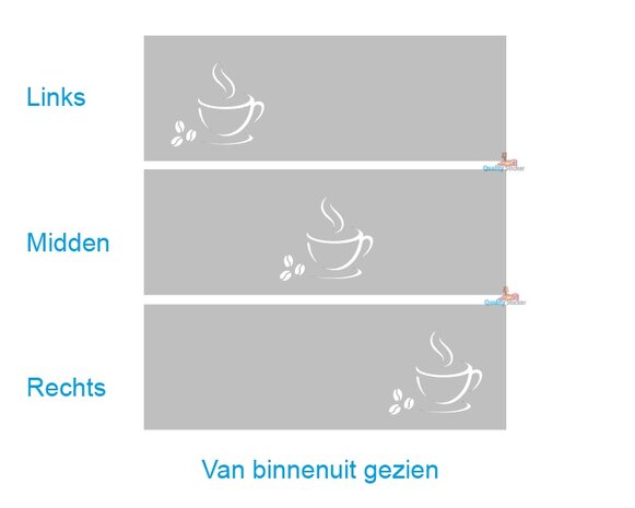 koffie statische raamfolie