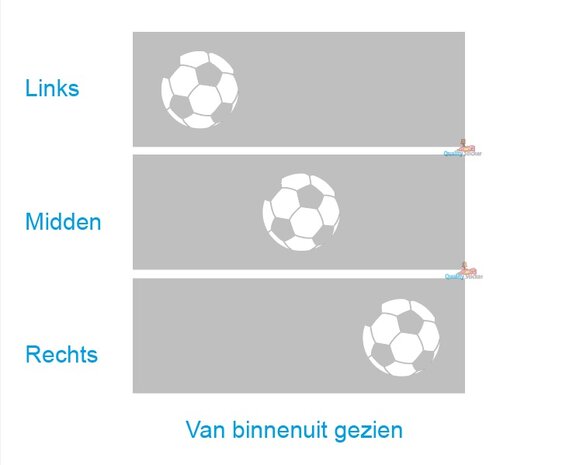 Voetbal horizontaal zelfklevende raamfolie