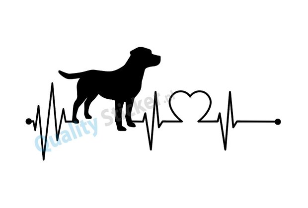 Labrador hartslag sticker