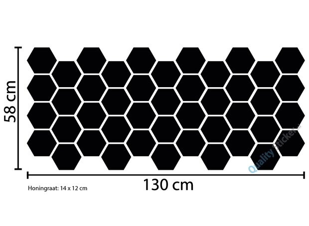 Honingraat autostickers dicht 44 stuks