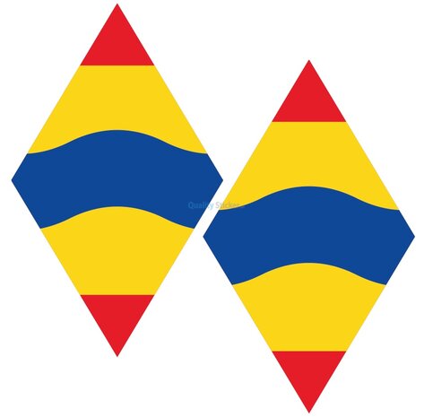 Overijsselse vlag hoekschild stickers
