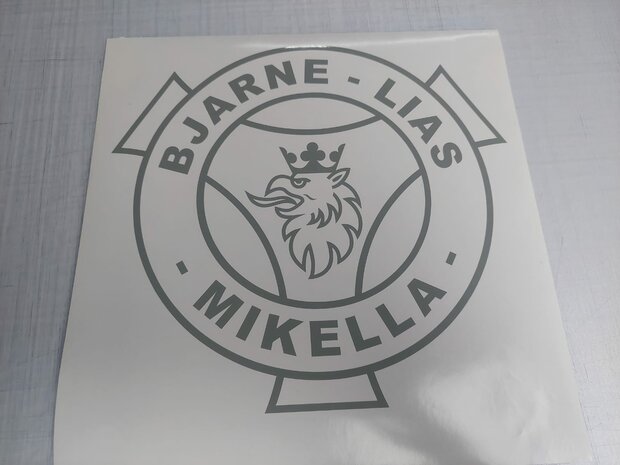 Scania Vabis sticker met naam/tekst grijs