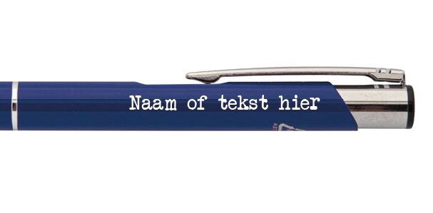Pen met opdruk - blauw