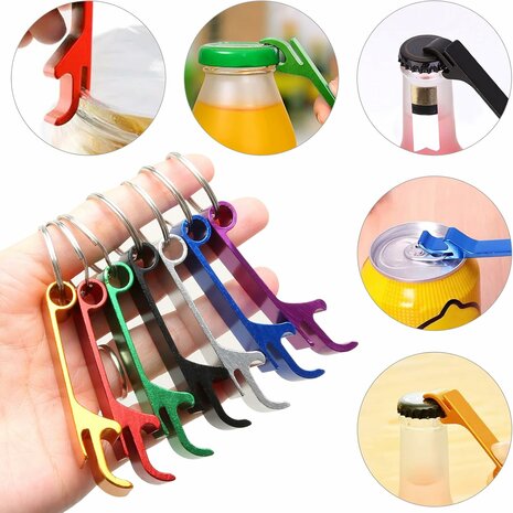 Flesopener sleutelhanger met gravering