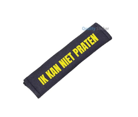 Ik kan niet praten gordelhoes geel