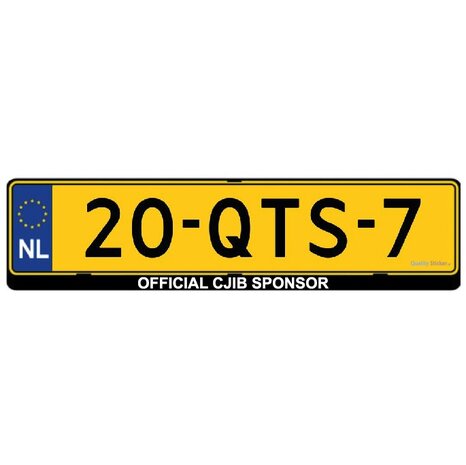 Official CJIB sponsor kentekensticker