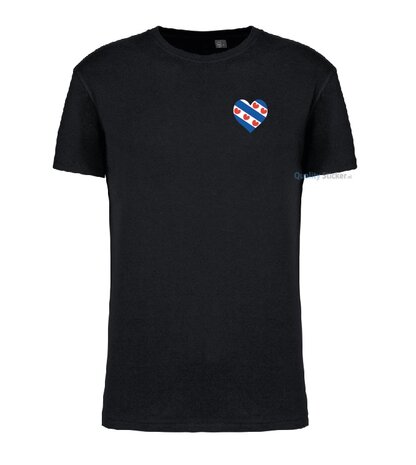 Hart voor Friesland T-shirt zwart