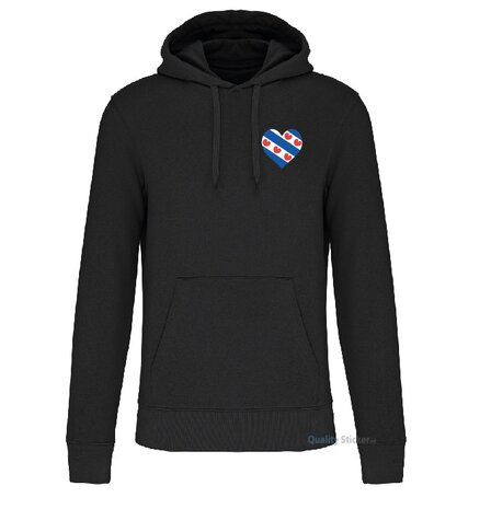 Hart voor Friesland hoodie zwart