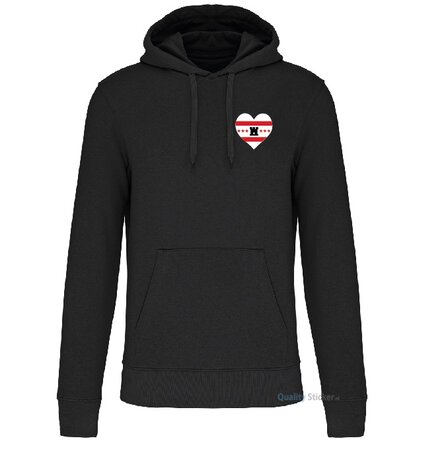Hart voor Drenthe hoodie zwart