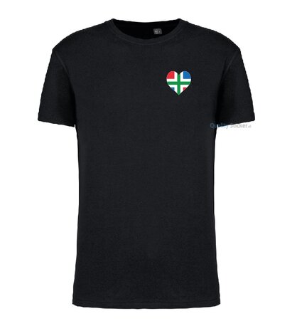 Hart voor Groningen T-shirt zwart