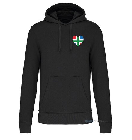 Hart voor Groningen hoodie zwart
