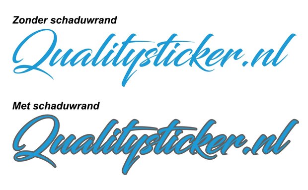 Met en zonder schaduwrand