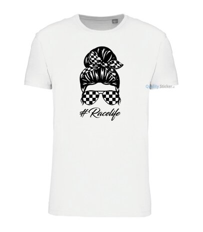 Racelife vrouw T-shirt wit