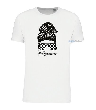 Racemom T-shirt wit
