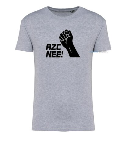 AZC NEE! T-shirt grijs