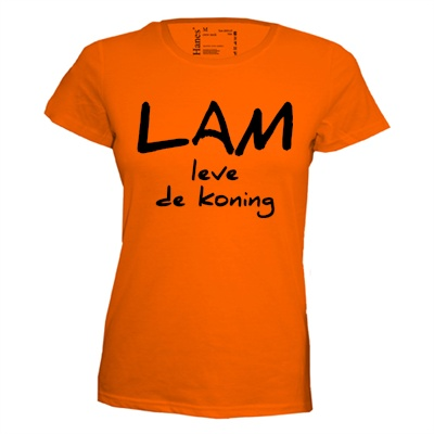 Lam leve de koning dames T-shirt. XS t/m 3XL