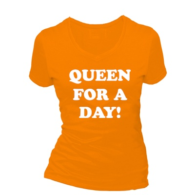 Queen for a day! dames T-shirt. XS t/m 3XL