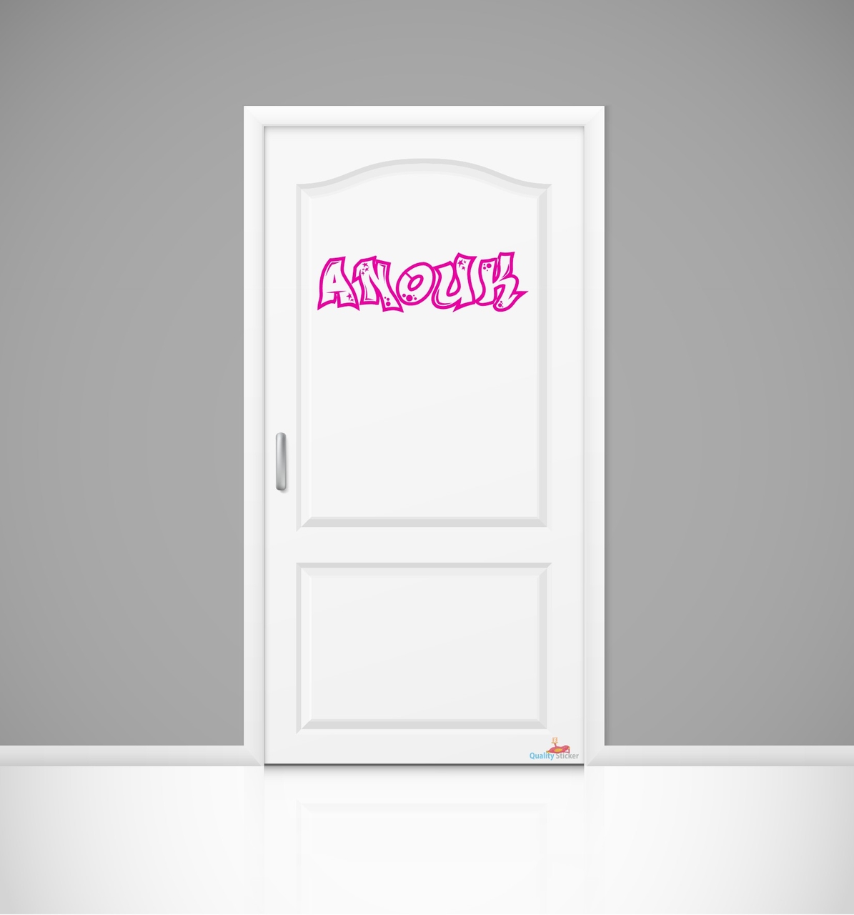 Graffiti naam deursticker'. Leuk voor op slaapkamerdeur - Qualitysticker.nl - Meer dan alleen stickers