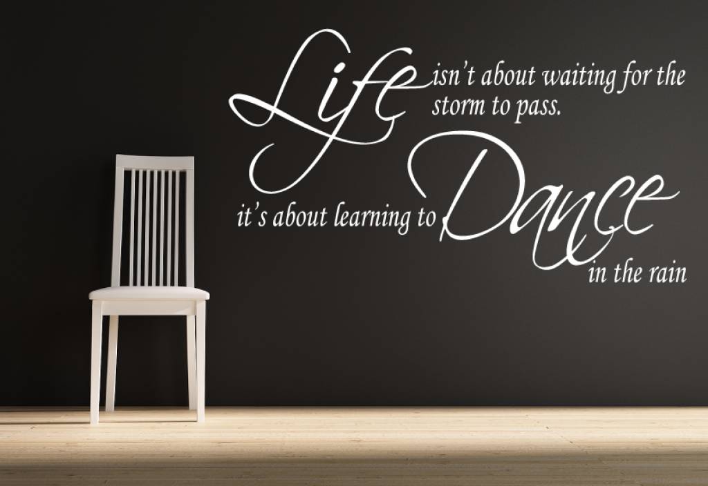 Landelijk Nieuwheid rijk Life isn't about waiting for the storm to pass, It's about learning to  dance in the rain (2) - Qualitysticker.nl - Meer dan alleen stickers